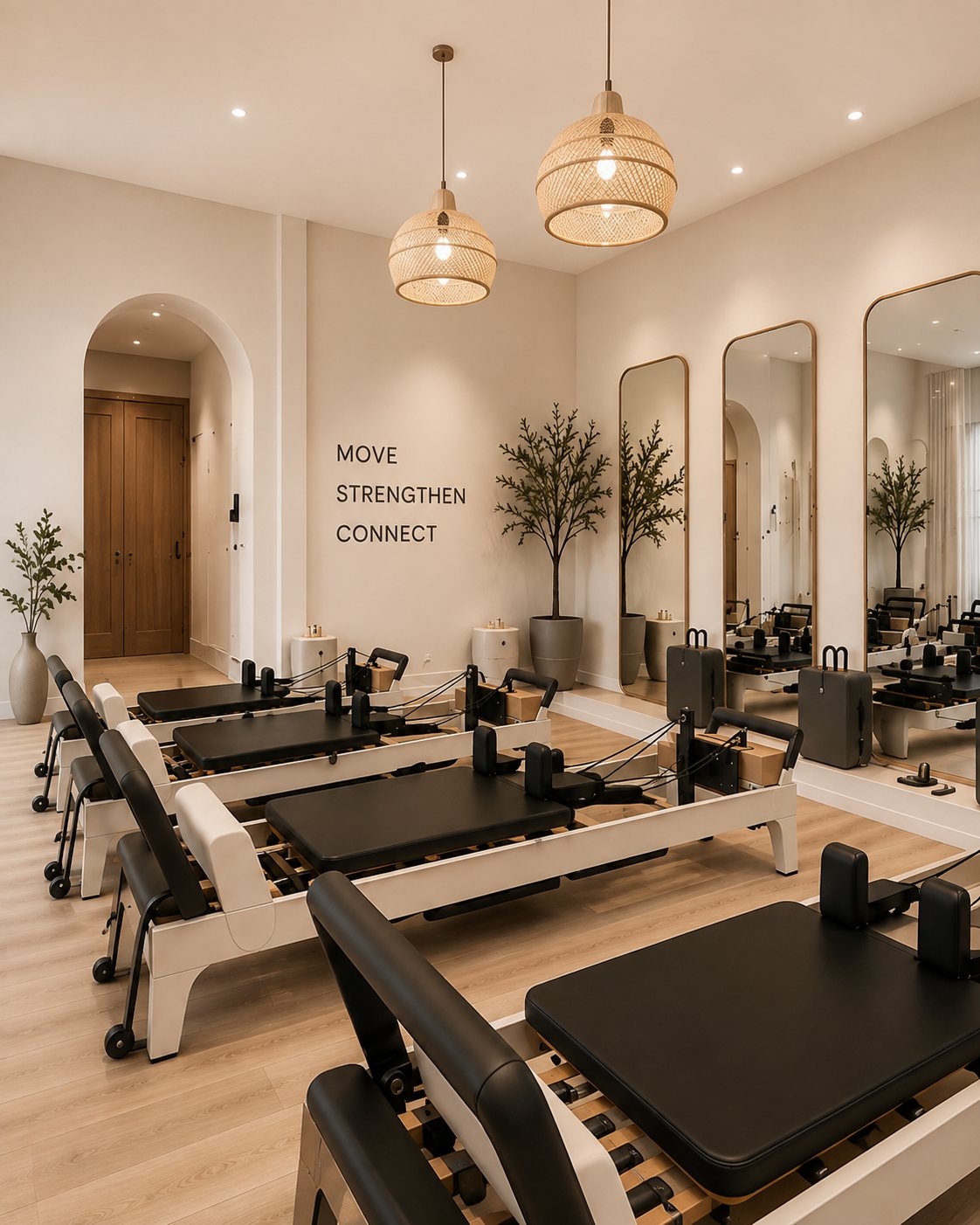 Reformer Pilates studio interior
